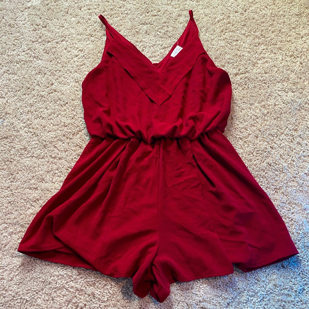 Burgundy Romper